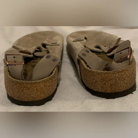 Birkenstock Tokio Men's Clogs Suede Leather Slide Sandal Taupe Size 45/12 - 12.5 - Picture 9 of 16